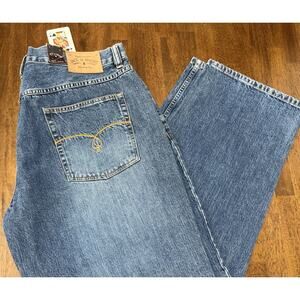 New JACK OF SPADES Jeans Men's Blue Denim Vintage Wash 42 X 32 Wide Leg